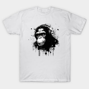 Ink Splattered Chimpanzee T-Shirt